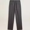 Pantalones holgados de mujer en lana azul celeste Pantalones holgados de mujer en lana azul celeste
