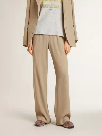 Pantalones joggers para mujer en color travertino Pantalones joggers para mujer en color travertino
