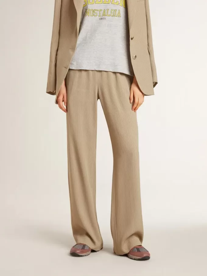 Pantalones joggers para mujer en color travertino Pantalones joggers para mujer en color travertino