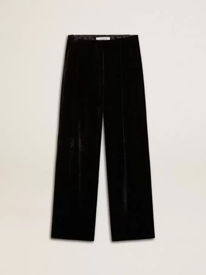 Pantalones negros con efecto terciopelo Pantalones negros con efecto terciopelo