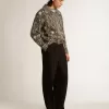 Pantalones negros de mezcla de lana y viscosa Pantalones negros de mezcla de lana y viscosa