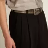Pantalones negros de mezcla de lana y viscosa Pantalones negros de mezcla de lana y viscosa