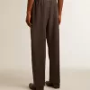 Pantalones suaves para hombre en lana gris antracita Pantalones suaves para hombre en lana gris antracita