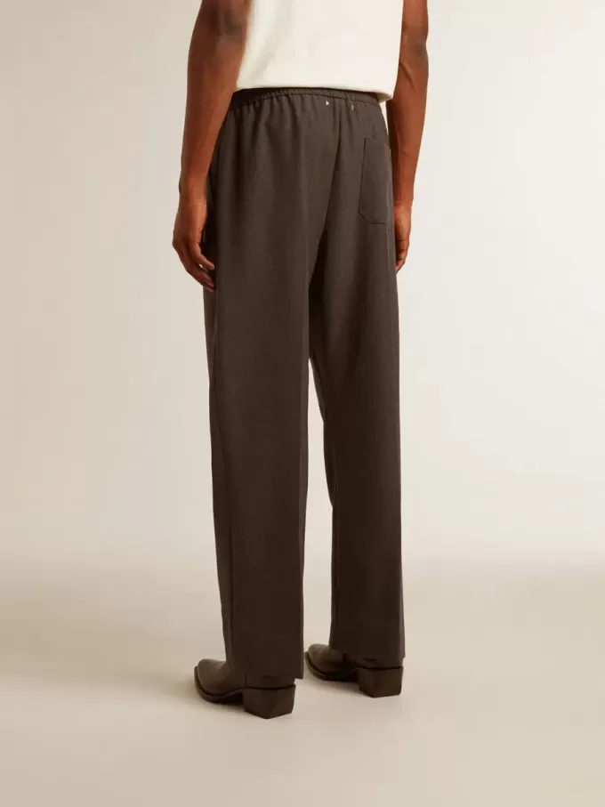 Pantalones suaves para hombre en lana gris antracita Pantalones suaves para hombre en lana gris antracita
