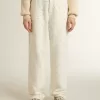 Pantalones vaqueros blancos de mujer con abalorios y cristales Pantalones vaqueros blancos de mujer con abalorios y cristales