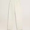 Pantalones vaqueros blancos de mujer con abalorios y cristales Pantalones vaqueros blancos de mujer con abalorios y cristales
