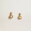 Pendientes con estrella dorada y perla Pendientes con estrella dorada y perla