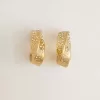 Pendientes de aro dorados con cristales Pendientes de aro dorados con cristales