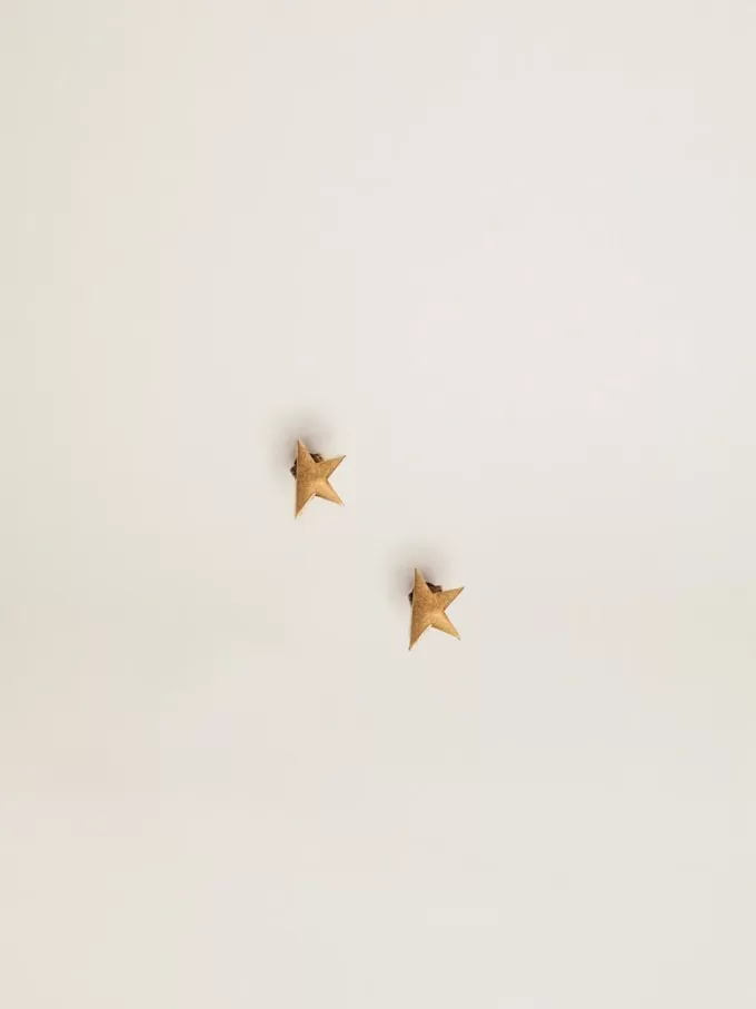 Pendientes de botón para mujer en color oro antiguo Pendientes de botón para mujer en color oro antiguo