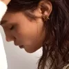 Pendientes de botón para mujer en color oro antiguo Pendientes de botón para mujer en color oro antiguo