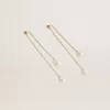 Pendientes largos con perlas Pendientes largos con perlas
