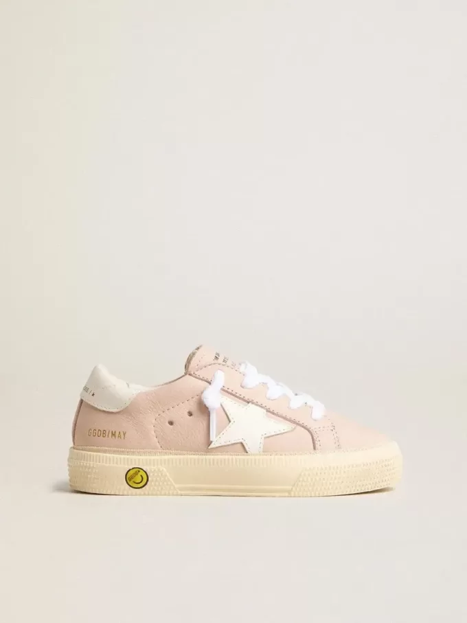 Pink May Teen con estrella de cuero blanco Pink May Teen con estrella de cuero blanco