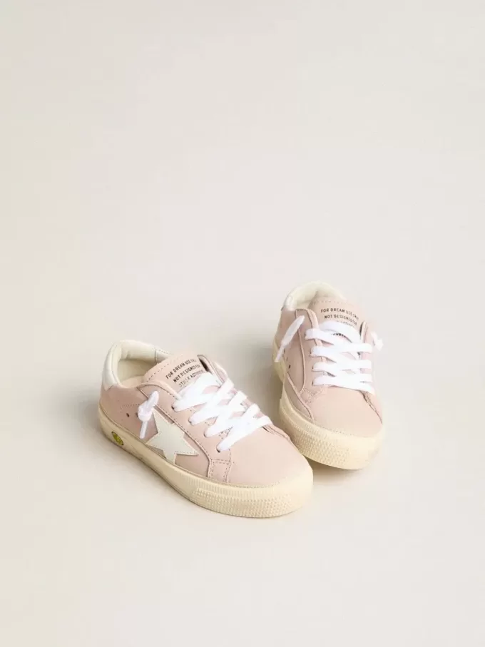 Pink May Teen con estrella de cuero blanco Pink May Teen con estrella de cuero blanco