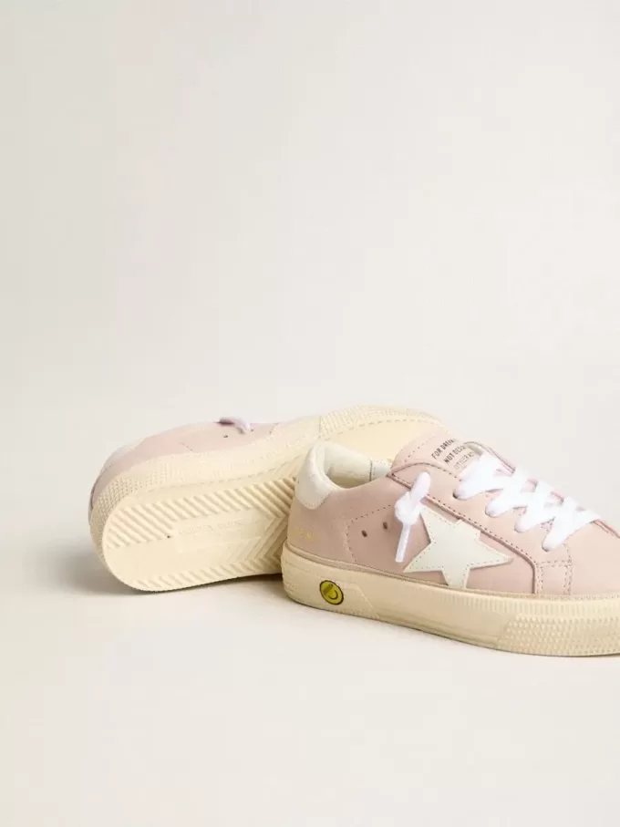 Pink May Teen con estrella de cuero blanco Pink May Teen con estrella de cuero blanco