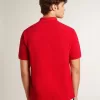 Polo de hombre en piqué de algodón rojo Polo de hombre en piqué de algodón rojo