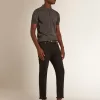 Polo de manga corta para hombre en lana merino gris Polo de manga corta para hombre en lana merino gris
