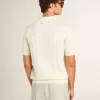 Polo de punto jacquard blanco para hombre Polo de punto jacquard blanco para hombre