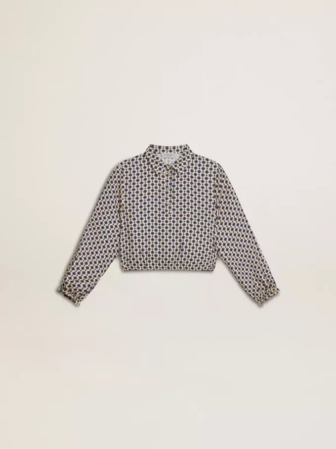 Polo para niña con estampado geométrico Polo para niña con estampado geométrico