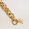 Pulsera de cadena tejida en color oro antiguo con cierre en forma de estrella Pulsera de cadena tejida en color oro antiguo con cierre en forma de estrella