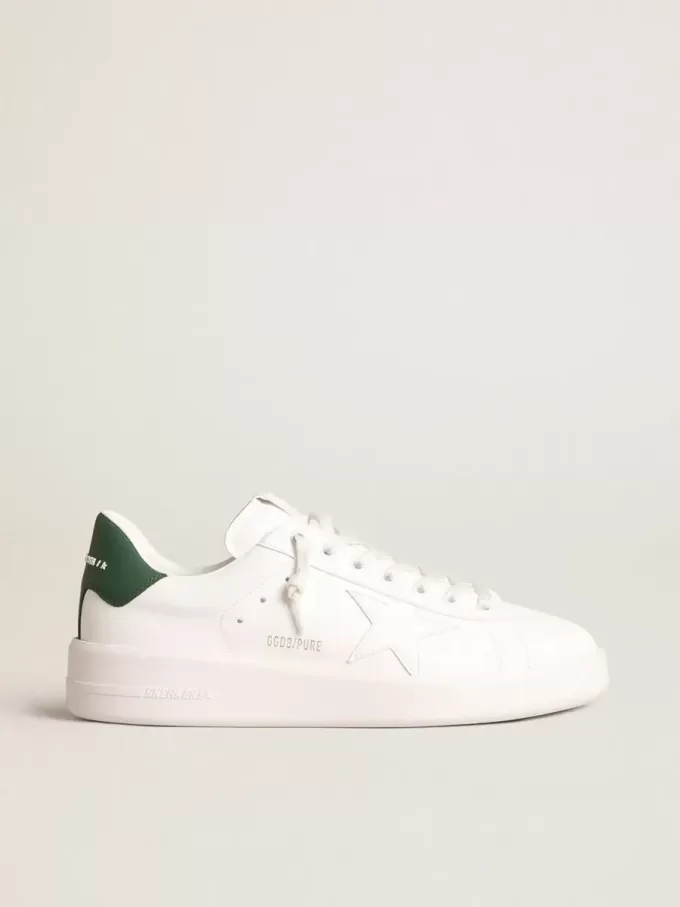Purestar con estrella blanca de origen biológico y lengüeta del talón de cuero verde mate