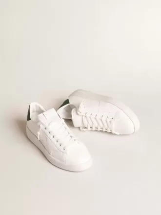 Purestar con estrella blanca de origen biológico y lengüeta del talón de cuero verde mate