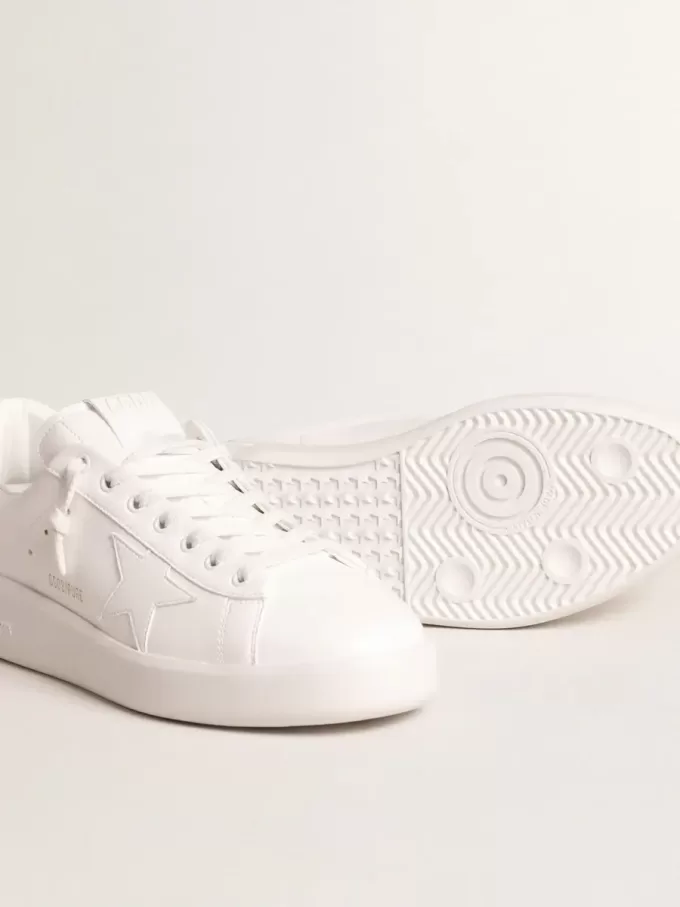 Purestar con estrella blanca de origen biológico y lengüeta del talón de cuero verde mate