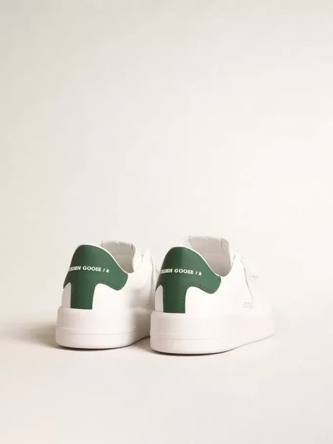 Purestar con estrella blanca de origen biológico y lengüeta del talón de cuero verde mate