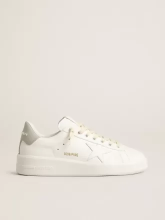Purestar con estrella blanca y lengüeta de cuero gris en el talón