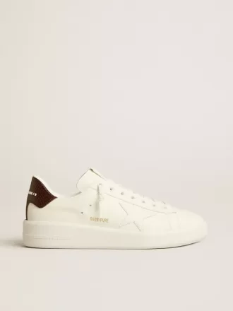 Purestar con estrella blanca y lengüeta en el talón con estampado de lagarto burdeos