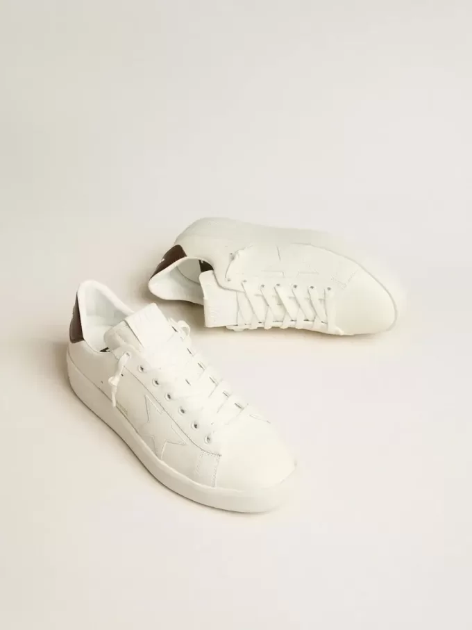 Purestar con estrella blanca y lengüeta en el talón con estampado de lagarto burdeos