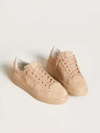 Purestar en ante con estrella de ante y lengüeta del talón de cuero rosa claro