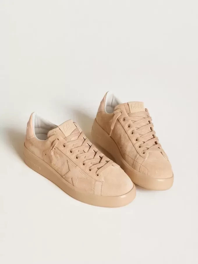 Purestar en ante con estrella de ante y lengüeta del talón de cuero rosa claro Purestar en ante con estrella de ante y lengüeta del talón de cuero rosa claro