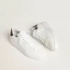Purestar para hombre con estrella de cuero blanco y lengüeta del talón de cuero con estampado de cocodrilo burdeos Purestar para hombre con estrella de cuero blanco y lengüeta del talón de cuero con estampado de cocodrilo burdeos