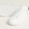 Purestar para hombre con estrella de cuero blanco y lengüeta del talón de cuero con estampado de cocodrilo burdeos Purestar para hombre con estrella de cuero blanco y lengüeta del talón de cuero con estampado de cocodrilo burdeos