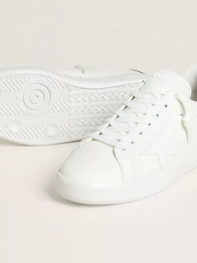Purestar para hombre con estrella de cuero blanco y lengüeta del talón de cuero con estampado de cocodrilo burdeos Purestar para hombre con estrella de cuero blanco y lengüeta del talón de cuero con estampado de cocodrilo burdeos