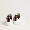 Purestar para hombre con estrella de cuero blanco y lengüeta del talón de cuero con estampado de cocodrilo burdeos Purestar para hombre con estrella de cuero blanco y lengüeta del talón de cuero con estampado de cocodrilo burdeos
