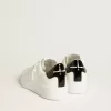 Purestar para hombre con estrella de cuero y lengüeta del talón de charol negro