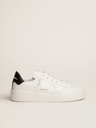 Purestar para hombre con estrella de cuero y lengüeta del talón de cuero negro