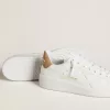 Purestar para mujer con estrella de piel y lengüeta del talón de piel con estampado de cocodrilo