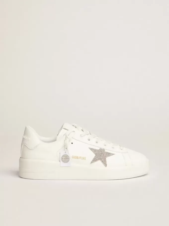 Purestar para mujer en piel blanca con estrella de cristal Swarovski plateado Purestar para mujer en piel blanca con estrella de cristal Swarovski plateado