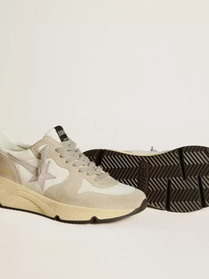 Running Sole LTD en malla con estrella de cuero y lengüeta brillante en el talón Running Sole LTD en malla con estrella de cuero y lengüeta brillante en el talón