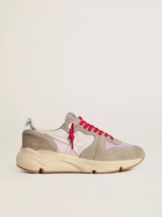 Running Sole LTD en nailon rosa con estrella de piel blanca Running Sole LTD en nailon rosa con estrella de piel blanca