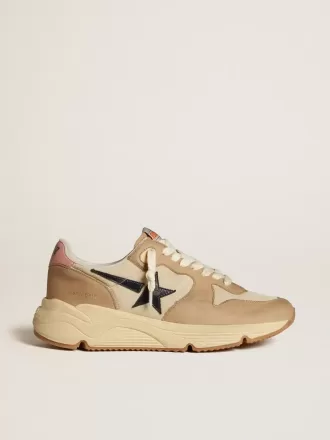 Running Sole LTD en nailon y nubuck con estrella y lengüeta en el talón de piel Running Sole LTD en nailon y nubuck con estrella y lengüeta en el talón de piel