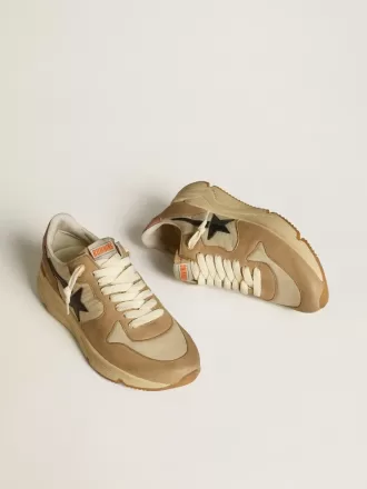 Running Sole LTD en nailon y nubuck con estrella y lengüeta en el talón de piel Running Sole LTD en nailon y nubuck con estrella y lengüeta en el talón de piel
