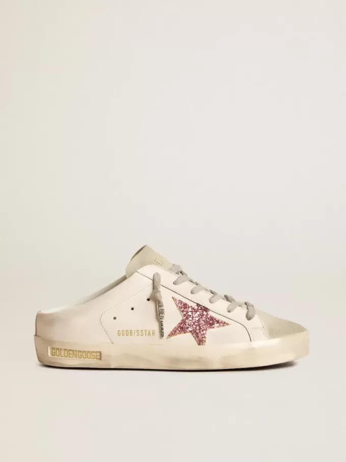 Sabot Super-Star de origen biológico con estrella rosa brillante y puntera de ante Sabot Super-Star de origen biológico con estrella rosa brillante y puntera de ante