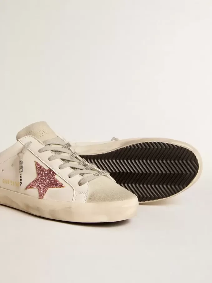 Sabot Super-Star de origen biológico con estrella rosa brillante y puntera de ante Sabot Super-Star de origen biológico con estrella rosa brillante y puntera de ante