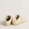 Sabot Super-Star para mujer en lona beige con abalorios bordados y estrella de ante beige Sabot Super-Star para mujer en lona beige con abalorios bordados y estrella de ante beige