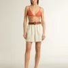 Sabot Super-Star para mujer en lona beige con abalorios bordados y estrella de ante beige Sabot Super-Star para mujer en lona beige con abalorios bordados y estrella de ante beige