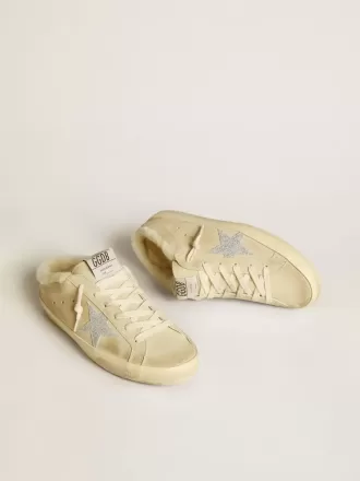 Sabots Super-Star con estrella de cristal Swarovski y forro de piel de oveja