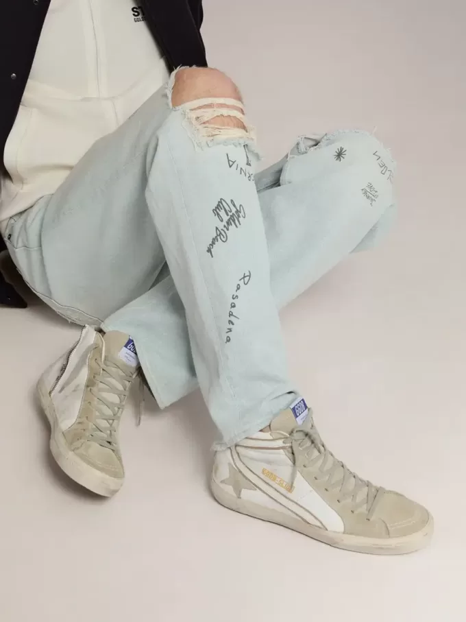 Sandalias de hombre en piel con detalles de ante Sandalias de hombre en piel con detalles de ante